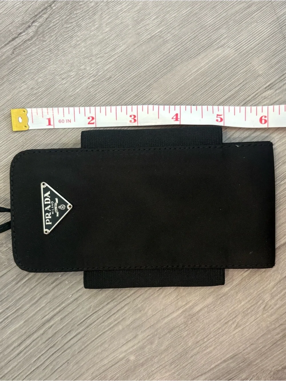 Prada Black Nylon Phone Case with Triangle Logo